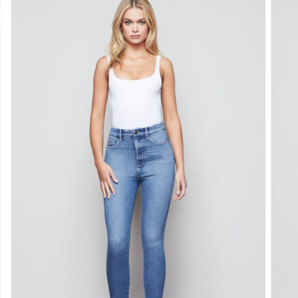 Black Friday✨NWT✨Good American High Rise Medium Wash Skinny Jeans sz 6/28